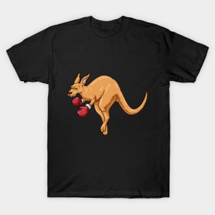 Kangaroo as boxer with boxing gloves T-Shirt